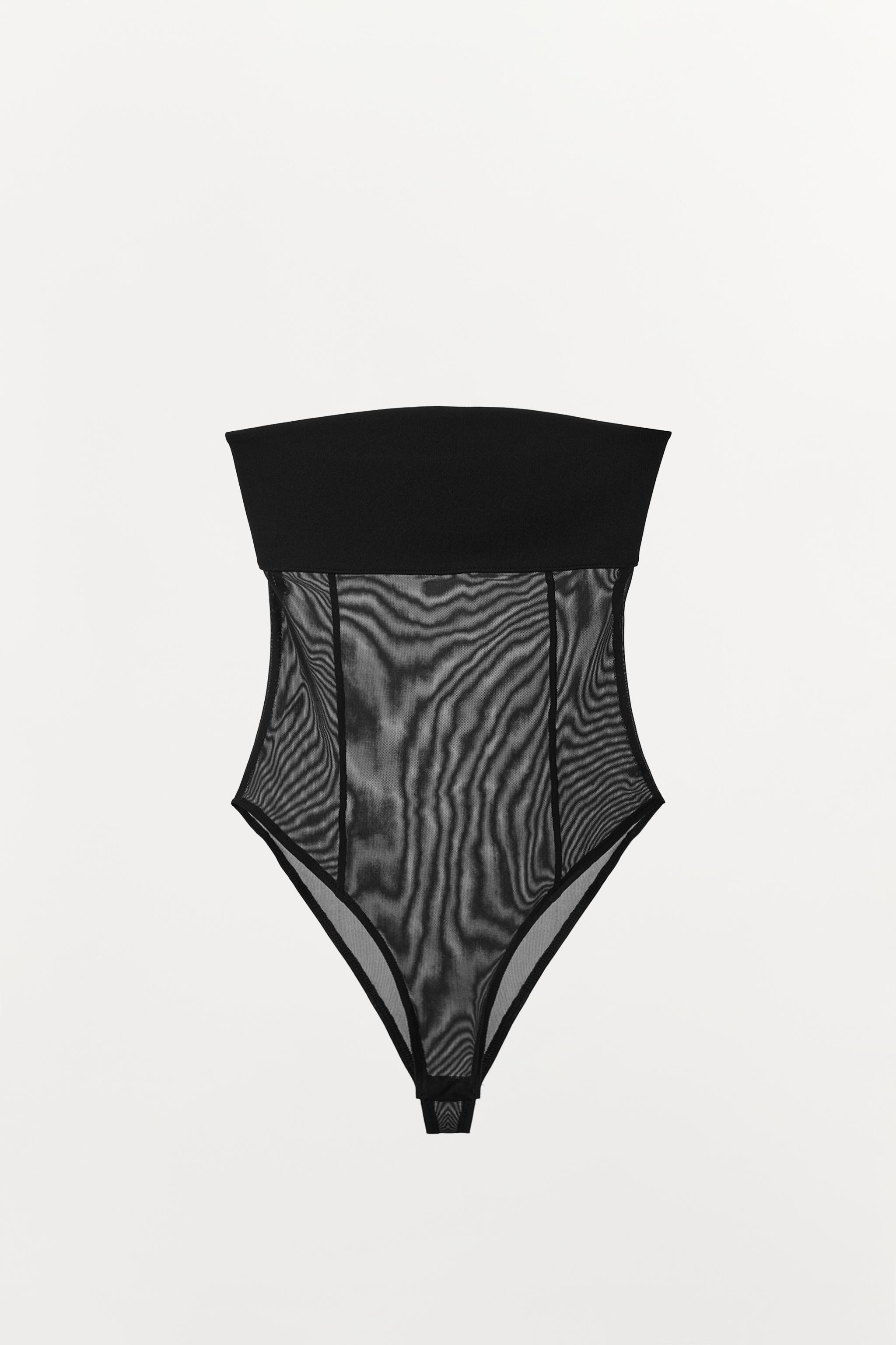 COMBINATION TULLE BANDEAU BODYSUIT